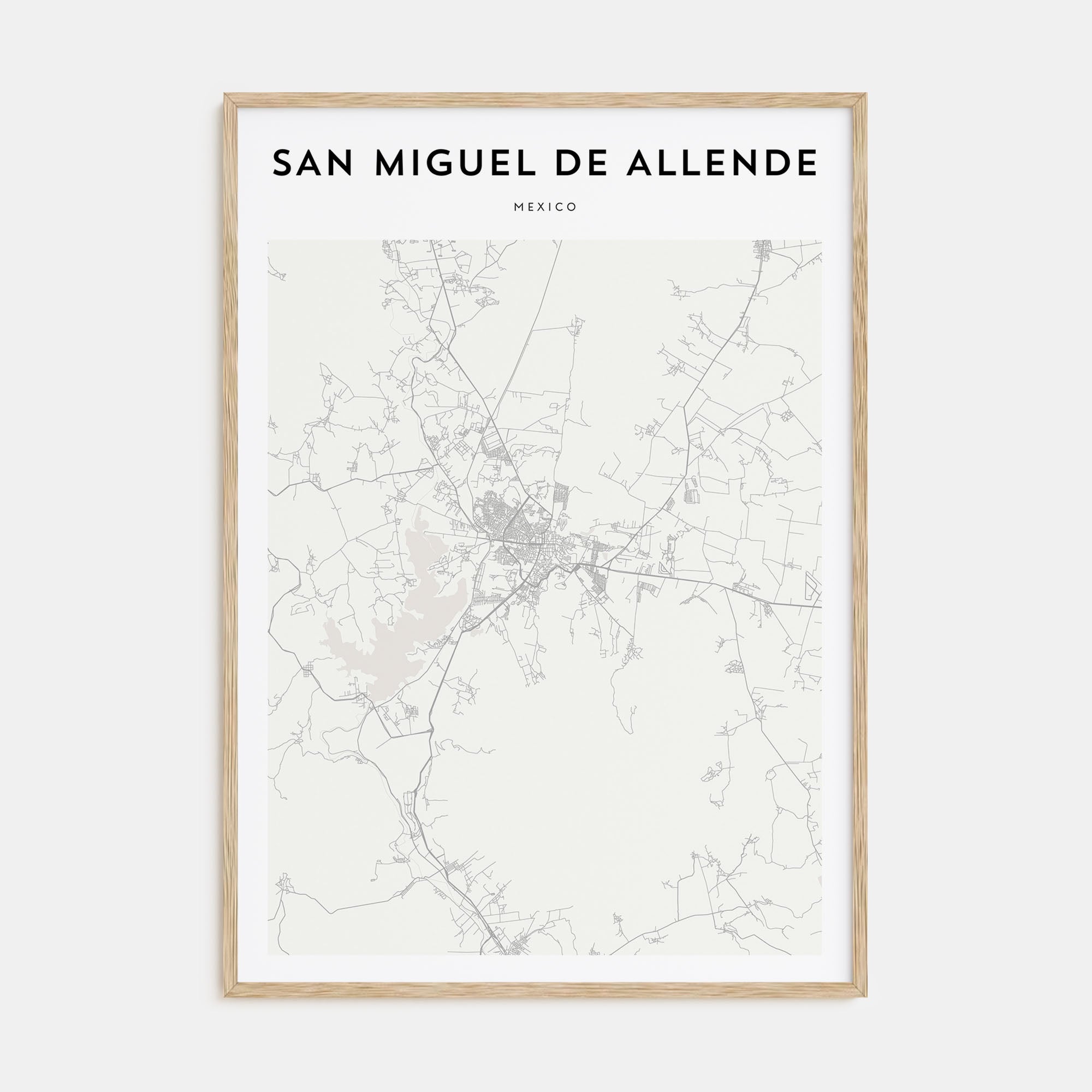 San Miguel de Allende Map Portrait Poster