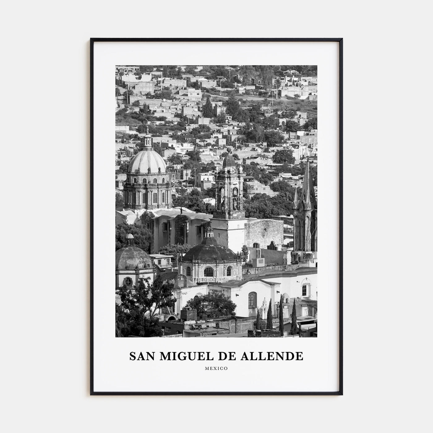 San Miguel de Allende Portrait B&W Poster