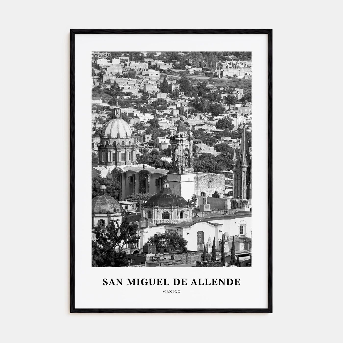 San Miguel de Allende Portrait B&W Poster