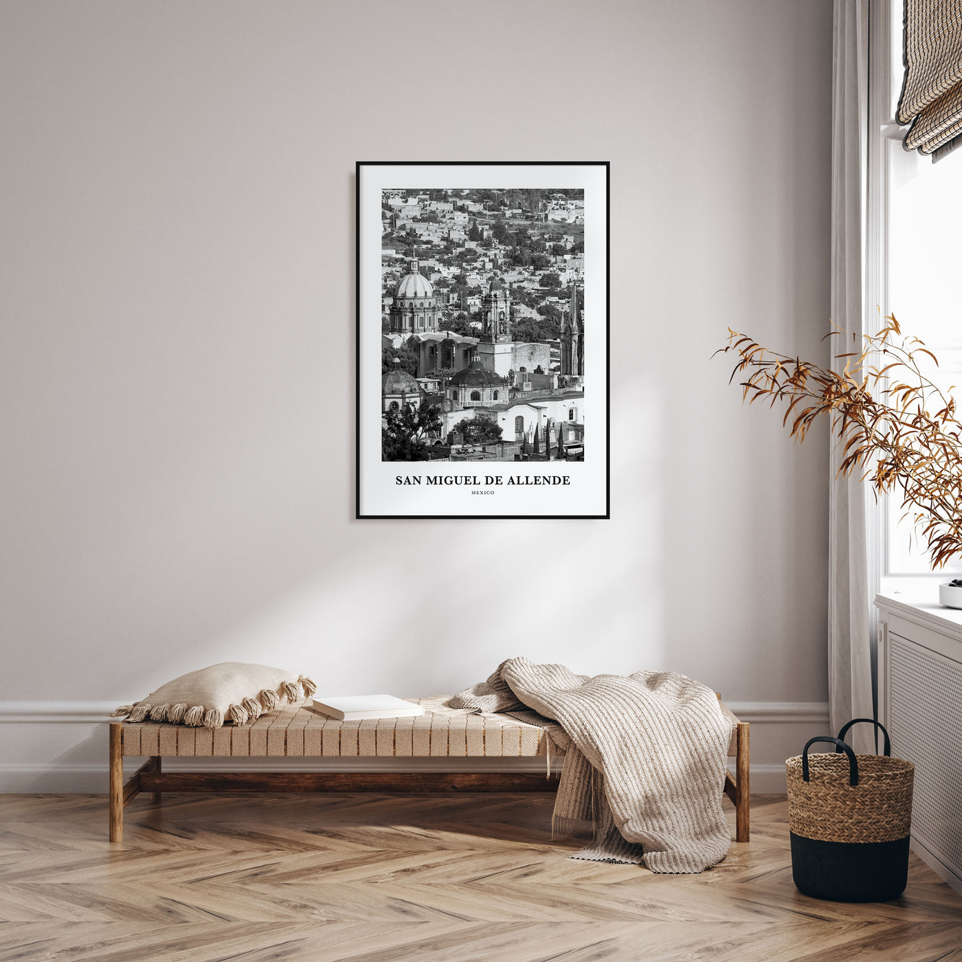 San Miguel de Allende Portrait B&W Poster