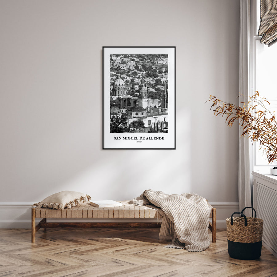 San Miguel de Allende Portrait B&W Poster