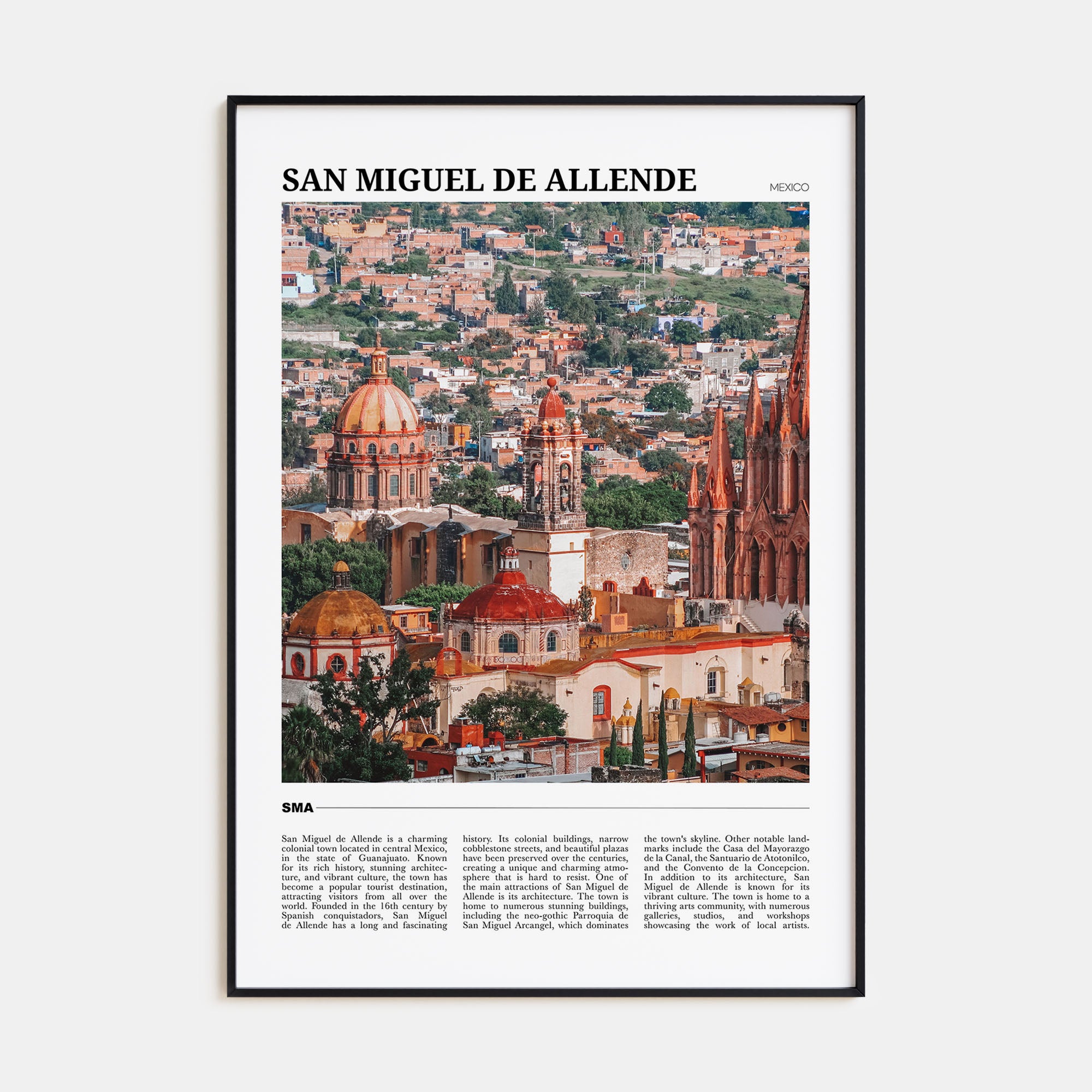 San Miguel de Allende Travel Color Poster