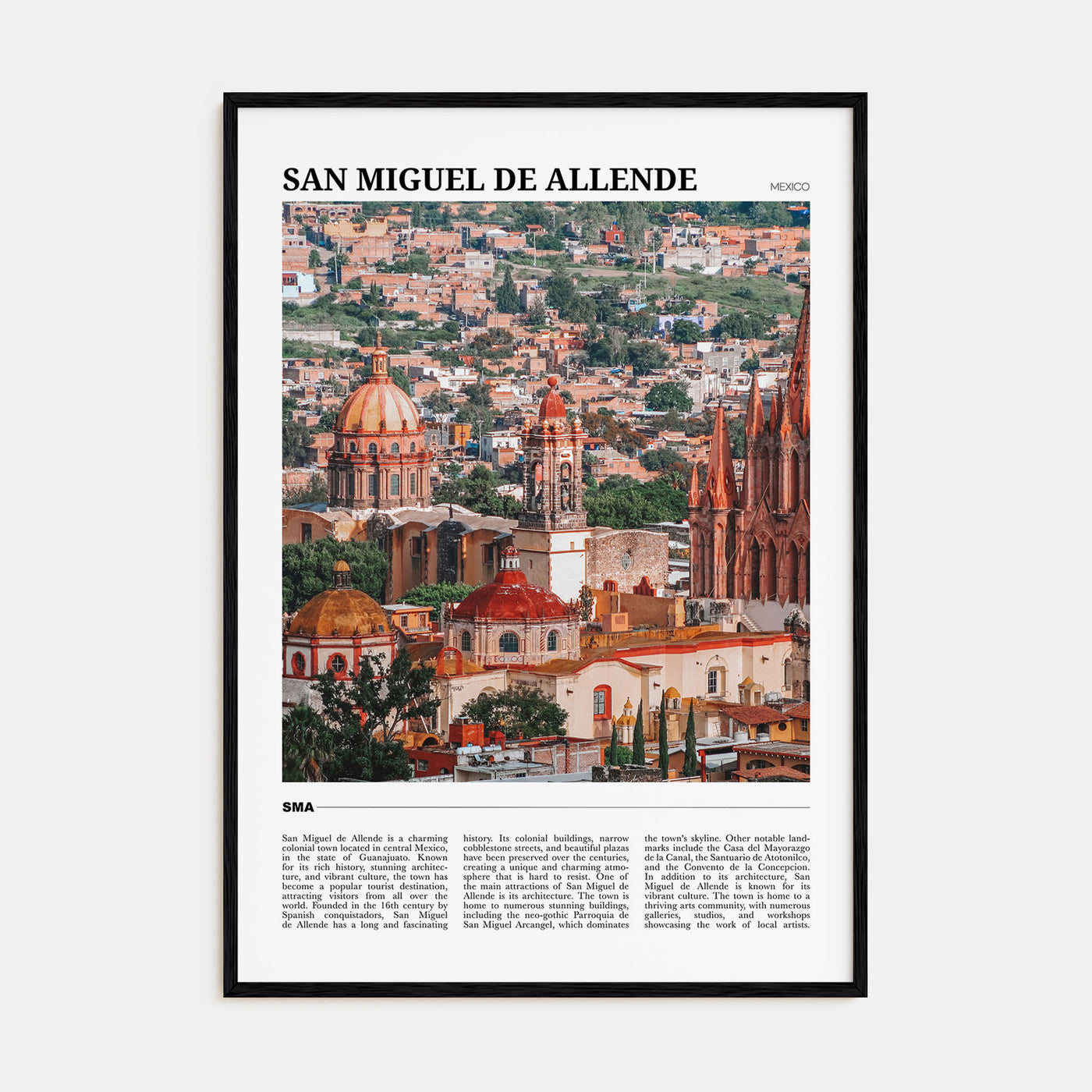 San Miguel de Allende Travel Color Poster
