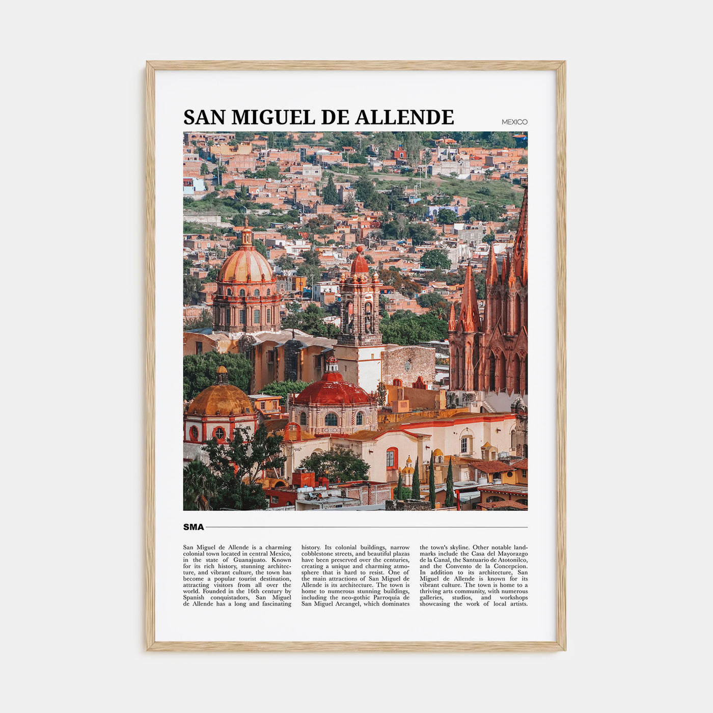 San Miguel de Allende Travel Color Poster
