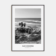 San Onofre Portrait B&W Poster