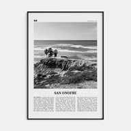 San Onofre Travel B&W Poster