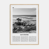 San Onofre Travel B&W Poster