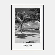 San Pedro, Belize Portrait B&W Poster