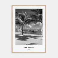 San Pedro, Belize Portrait B&W Poster