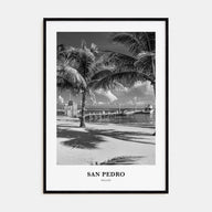 San Pedro, Belize Portrait B&W Poster