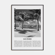 San Pedro, Belize Travel B&W Poster