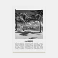 San Pedro, Belize Travel B&W Poster