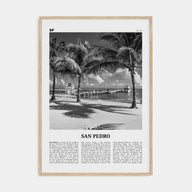 San Pedro, Belize Travel B&W Poster