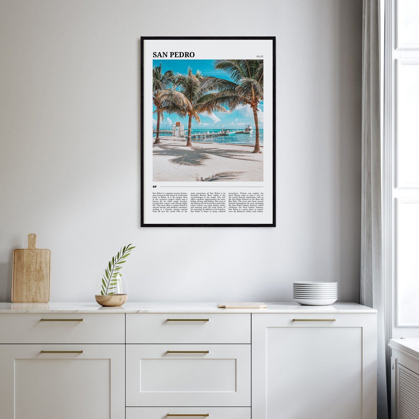 San Pedro, Belize Travel Color Poster