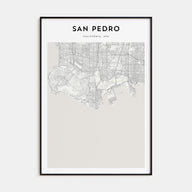 San Pedro, California Map Portrait Poster