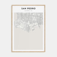 San Pedro, California Map Portrait Poster