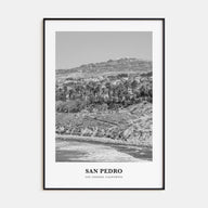 San Pedro, California Portrait B&W No 1 Poster