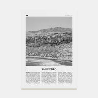 San Pedro, California Travel B&W No 1 Poster