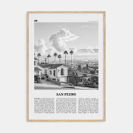 San Pedro, California Travel B&W No 2 Poster