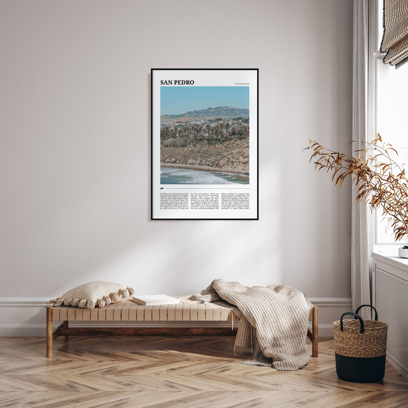 San Pedro, California Travel Color Poster