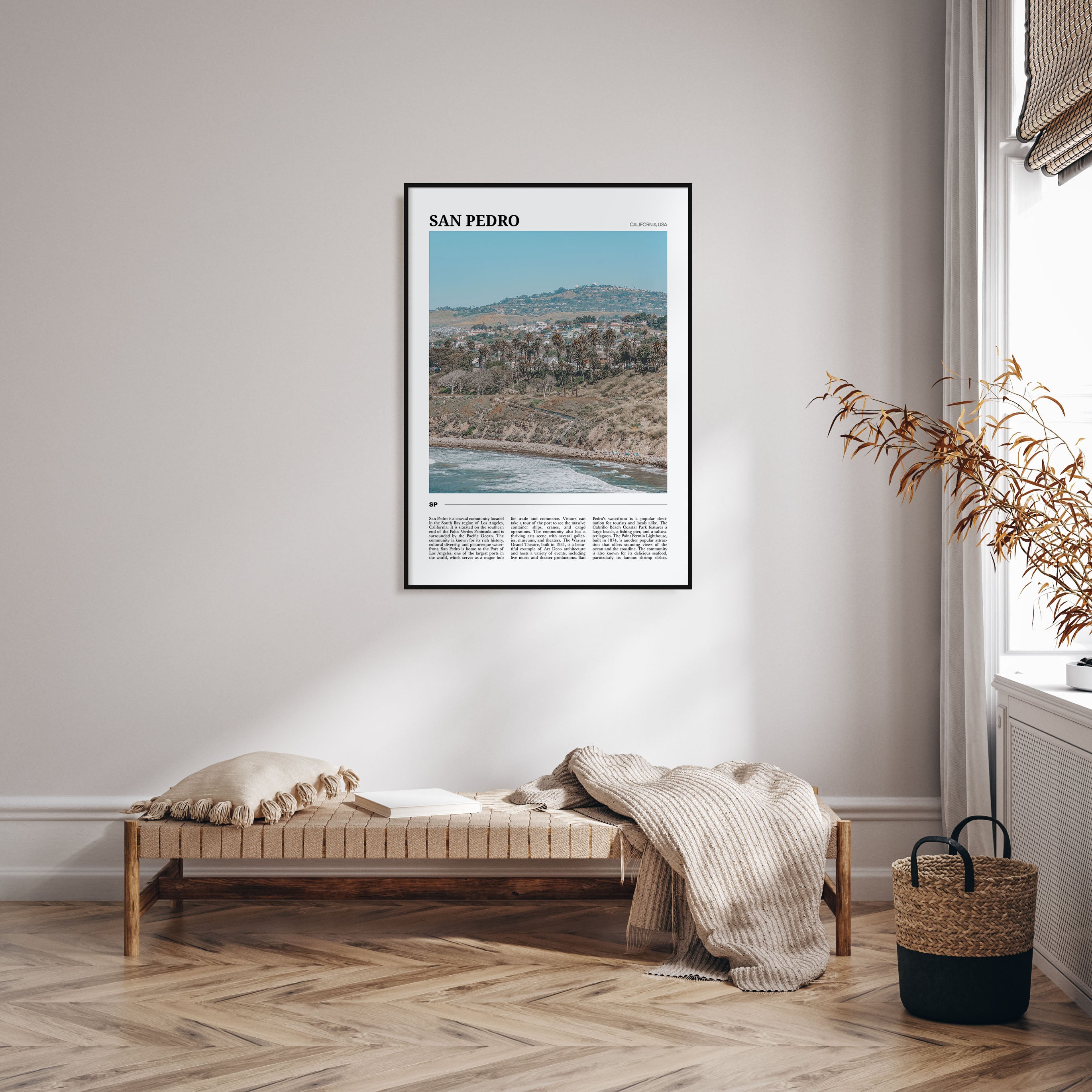 San Pedro, California Travel Color Poster