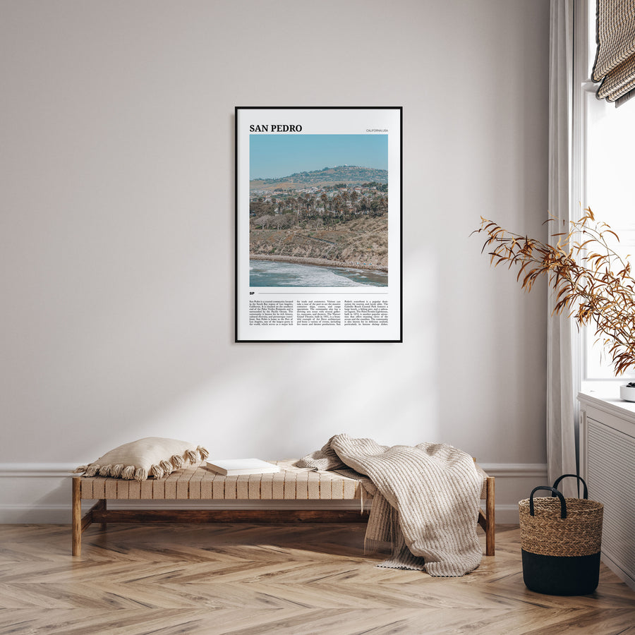 San Pedro, California Travel Color Poster