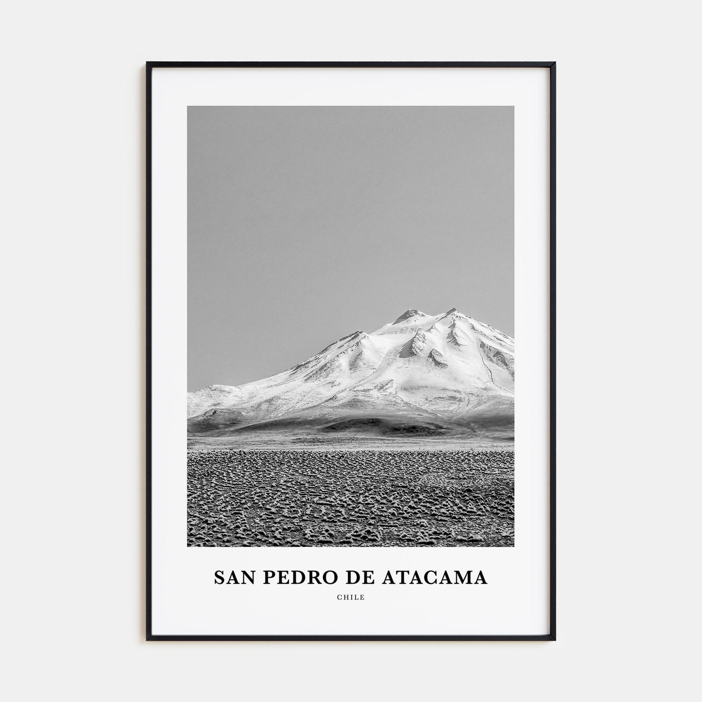San Pedro de Atacama Portrait B&W Poster