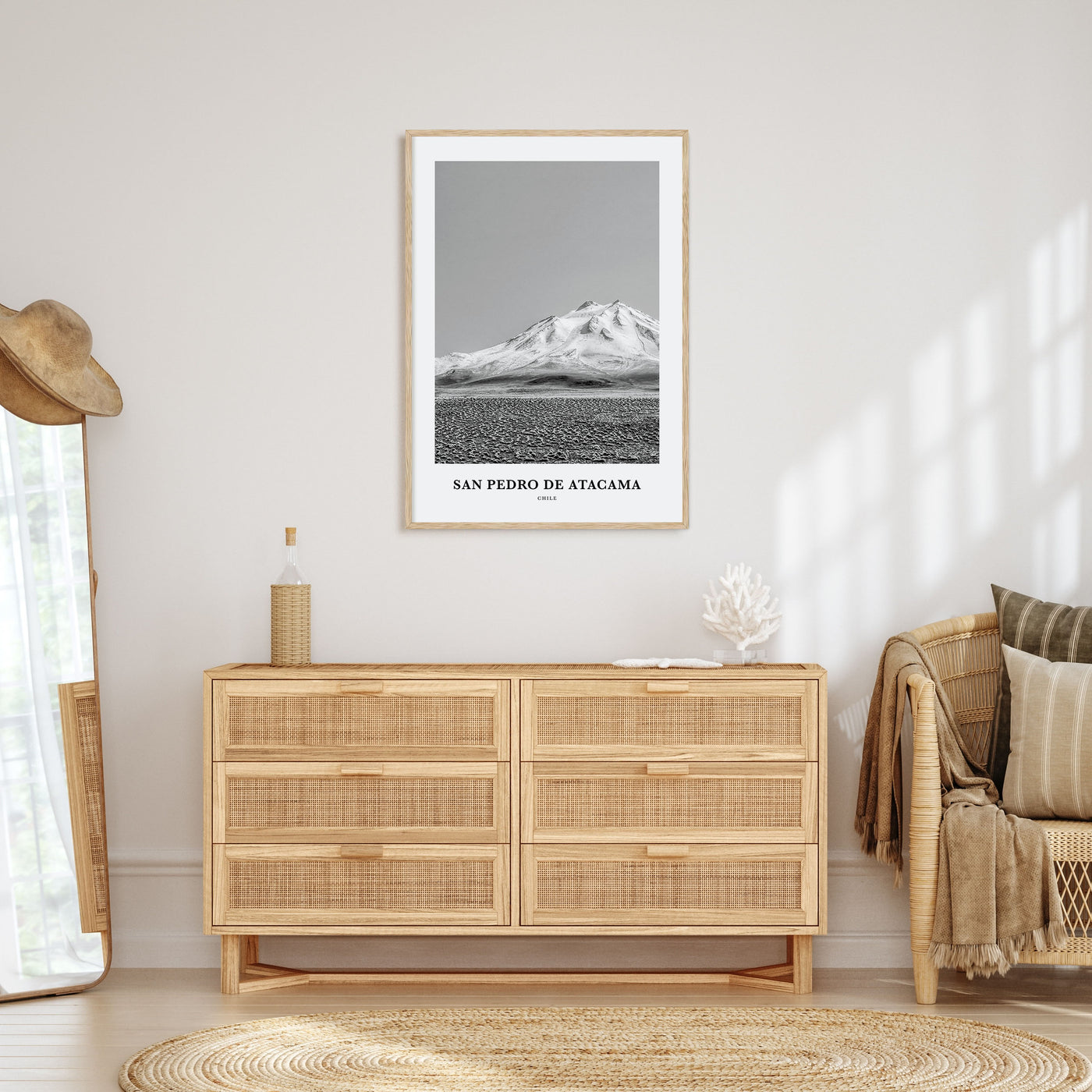 San Pedro de Atacama Portrait B&W Poster