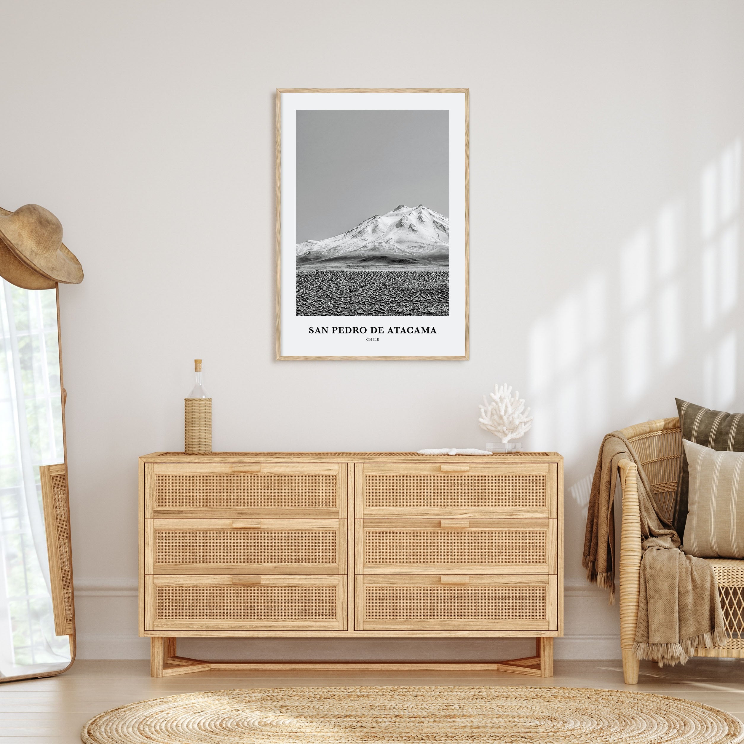 San Pedro de Atacama Portrait B&W Poster