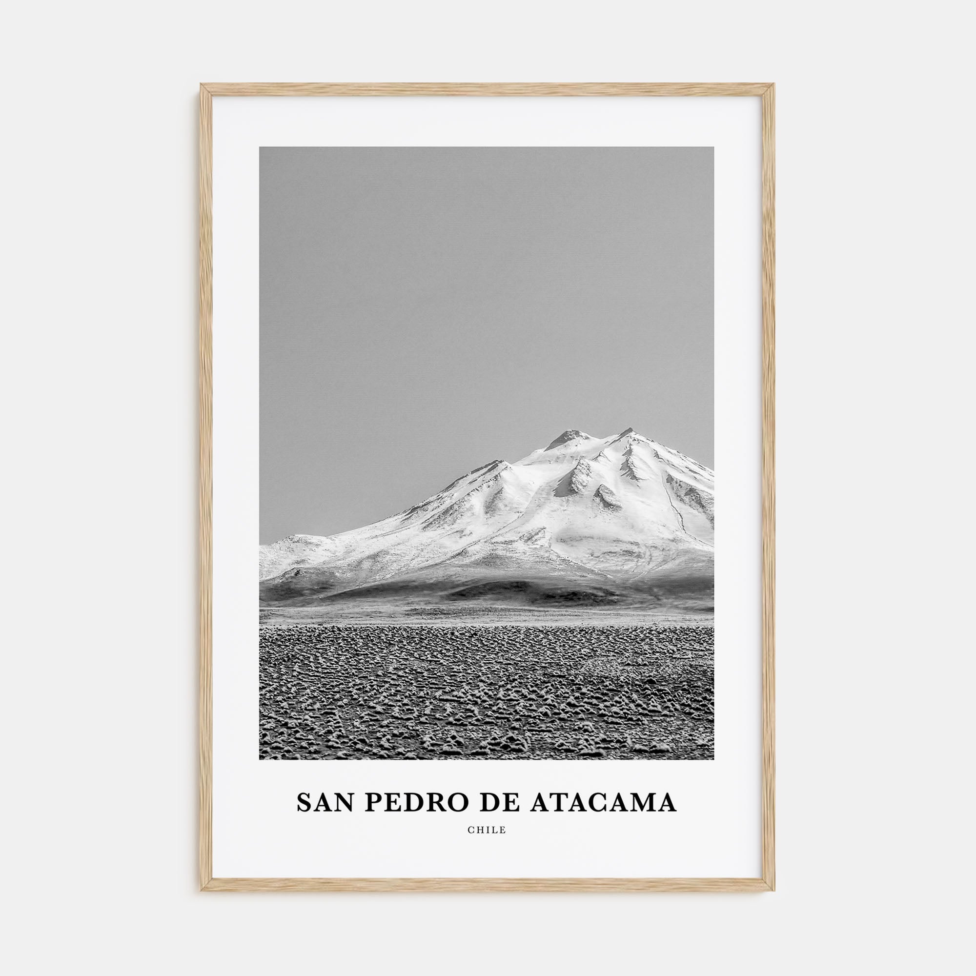 San Pedro de Atacama Portrait B&W Poster