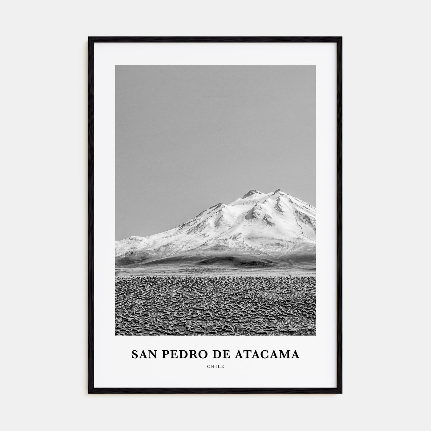 San Pedro de Atacama Portrait B&W Poster