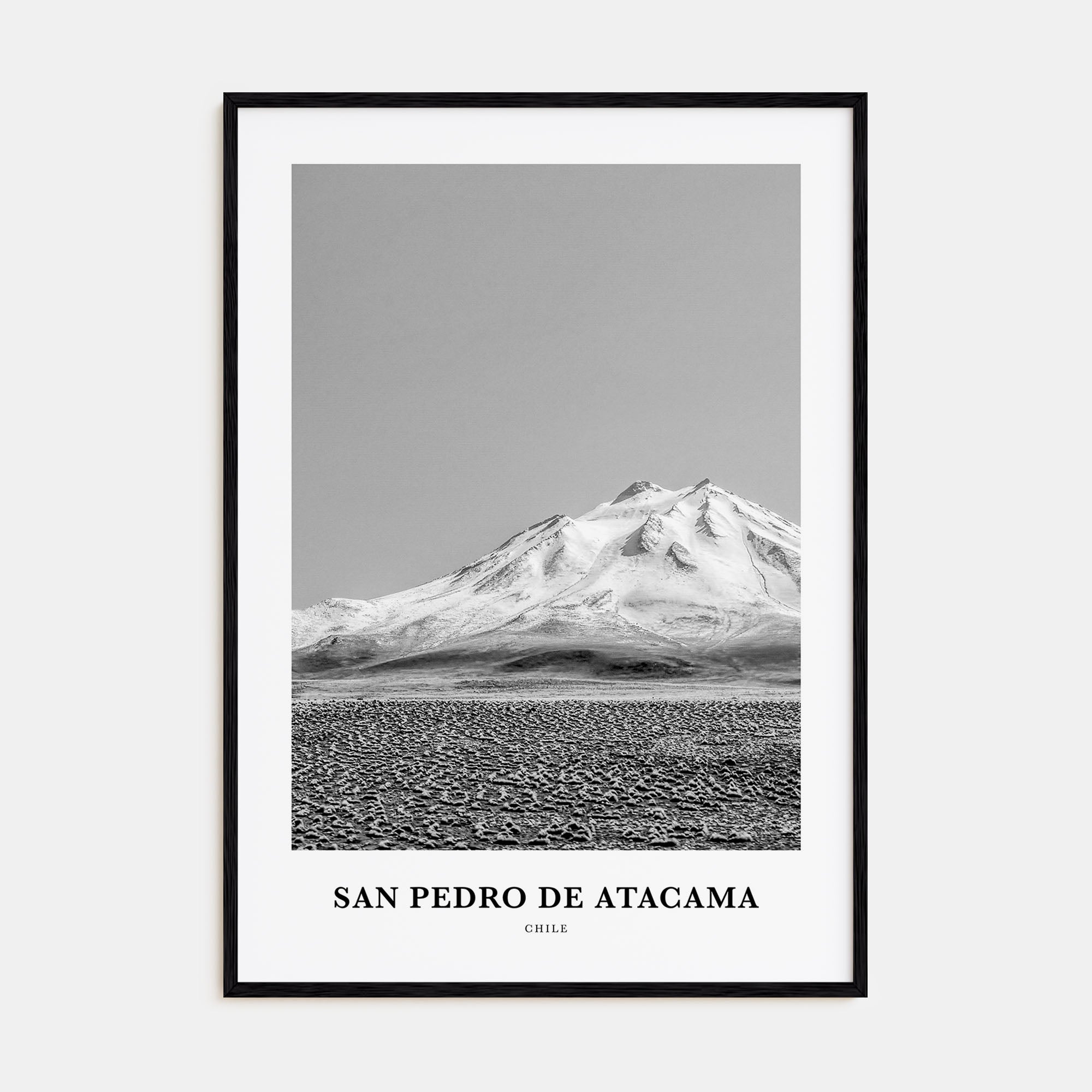 San Pedro de Atacama Portrait B&W Poster