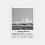San Pedro de Atacama Travel B&W Poster