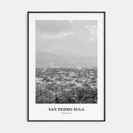 San Pedro Sula Portrait B&W Poster
