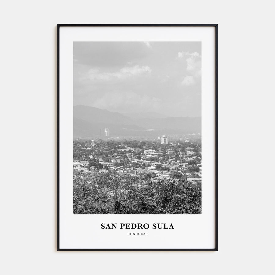 San Pedro Sula Portrait B&W Poster