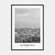 San Pedro Sula Portrait B&W Poster