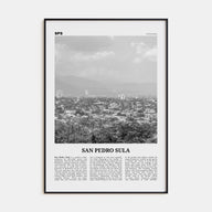 San Pedro Sula Travel B&W Poster