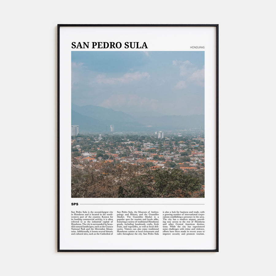 San Pedro Sula Travel Color Poster