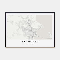 San Rafael Map Landscape Poster