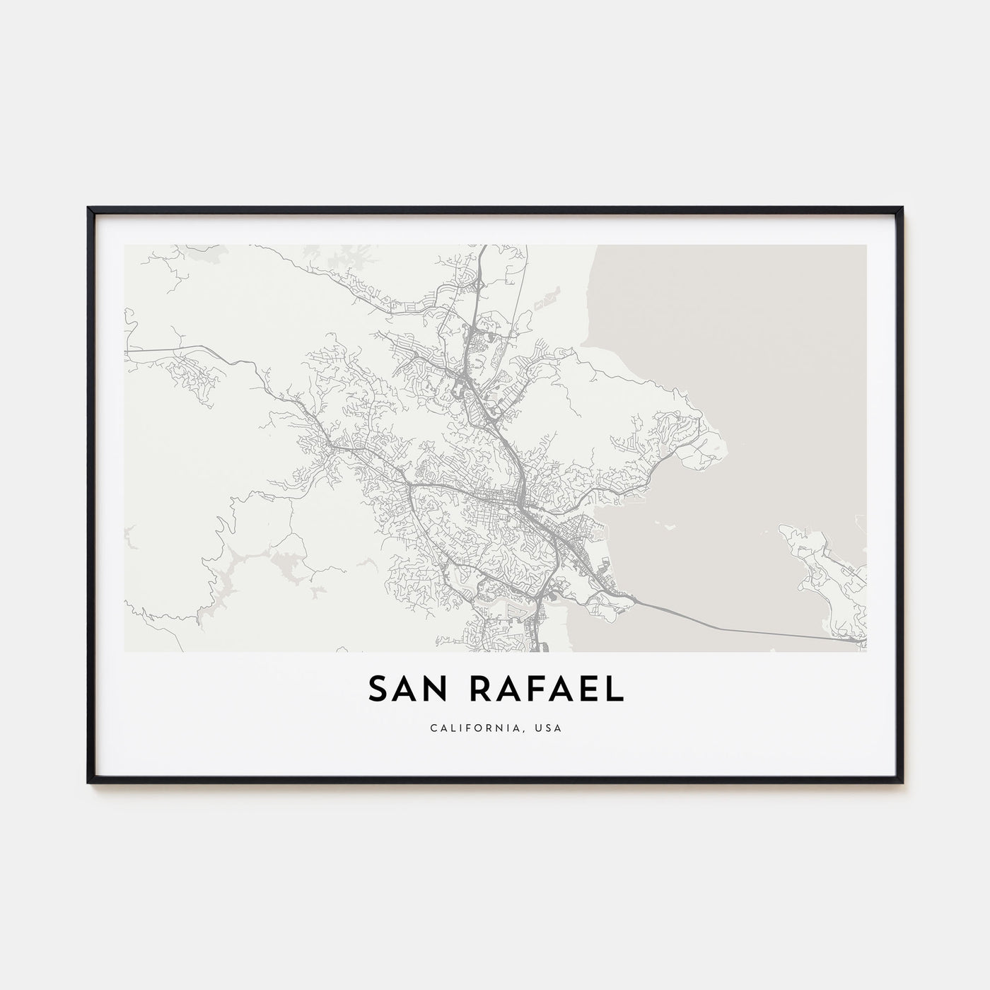 San Rafael Map Landscape Poster