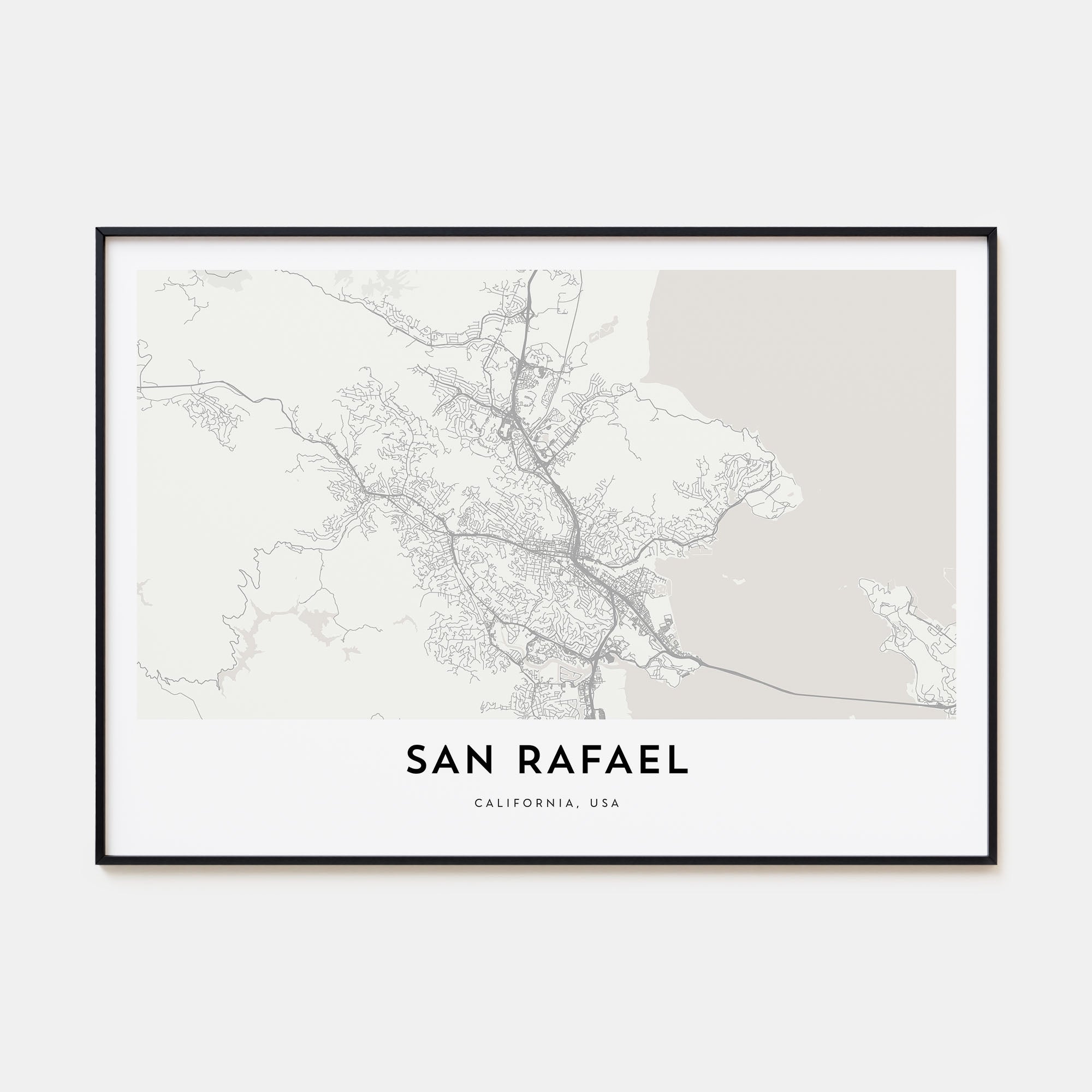 San Rafael Map Landscape Poster