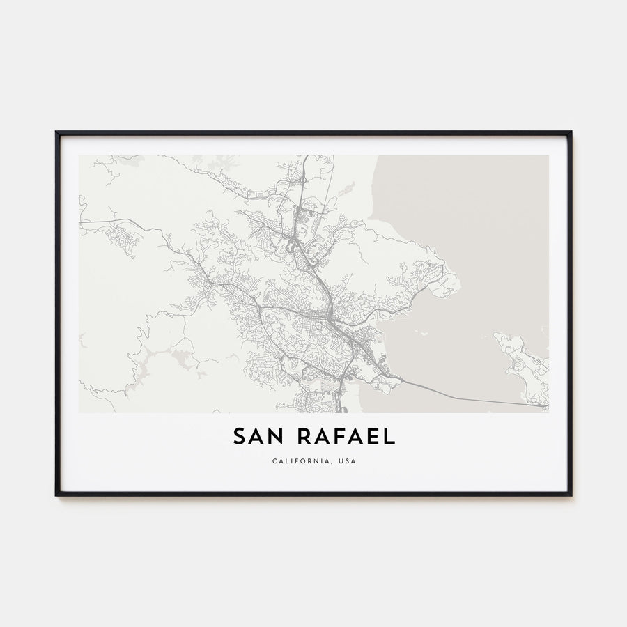 San Rafael Map Landscape Poster