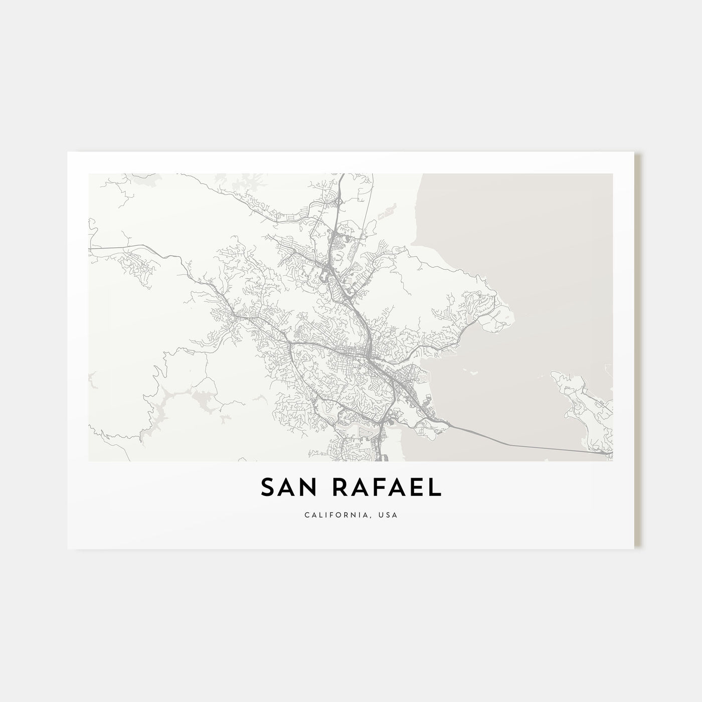 San Rafael Map Landscape Poster