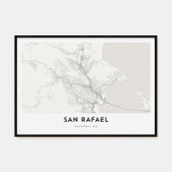 San Rafael Map Landscape Poster