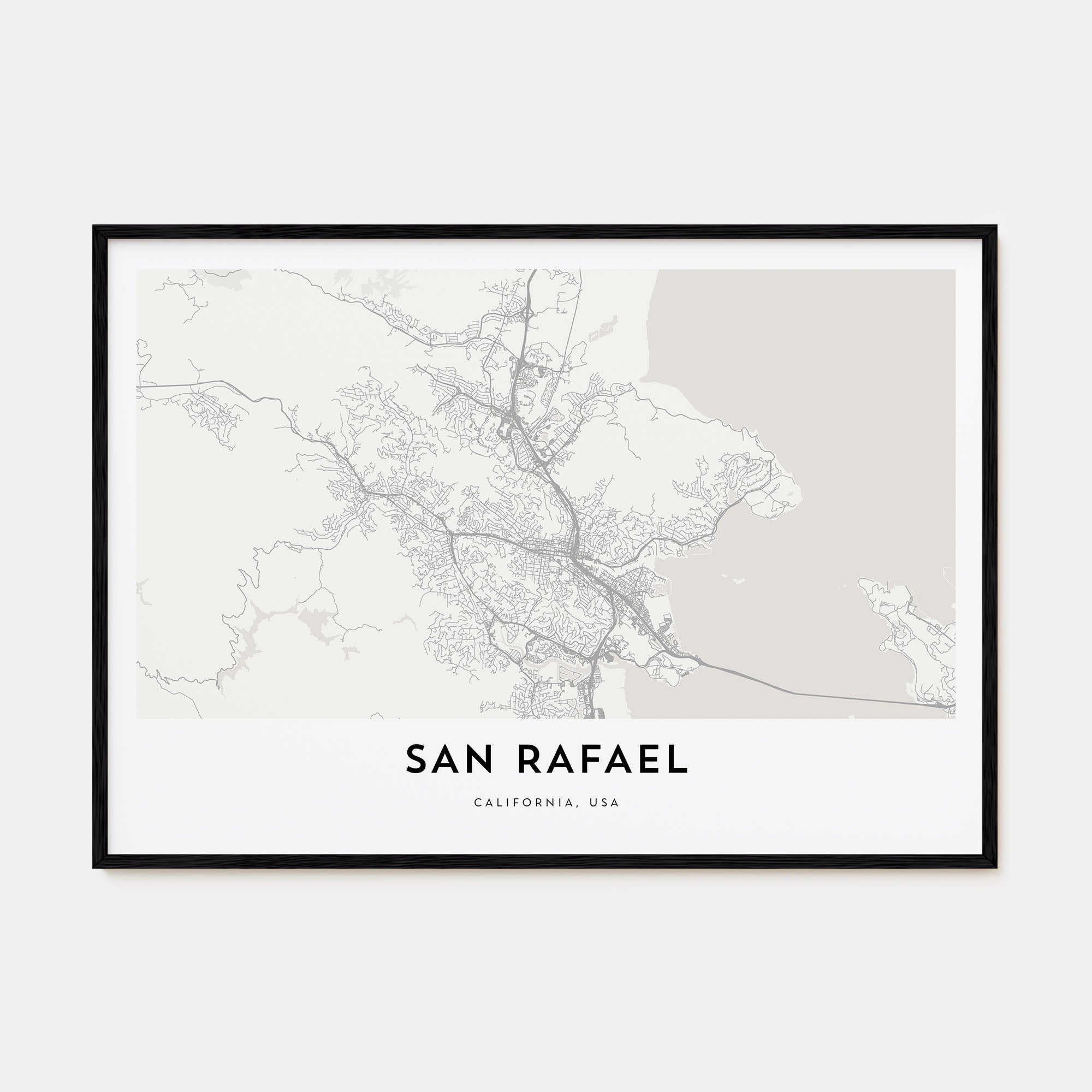 San Rafael Map Landscape Poster