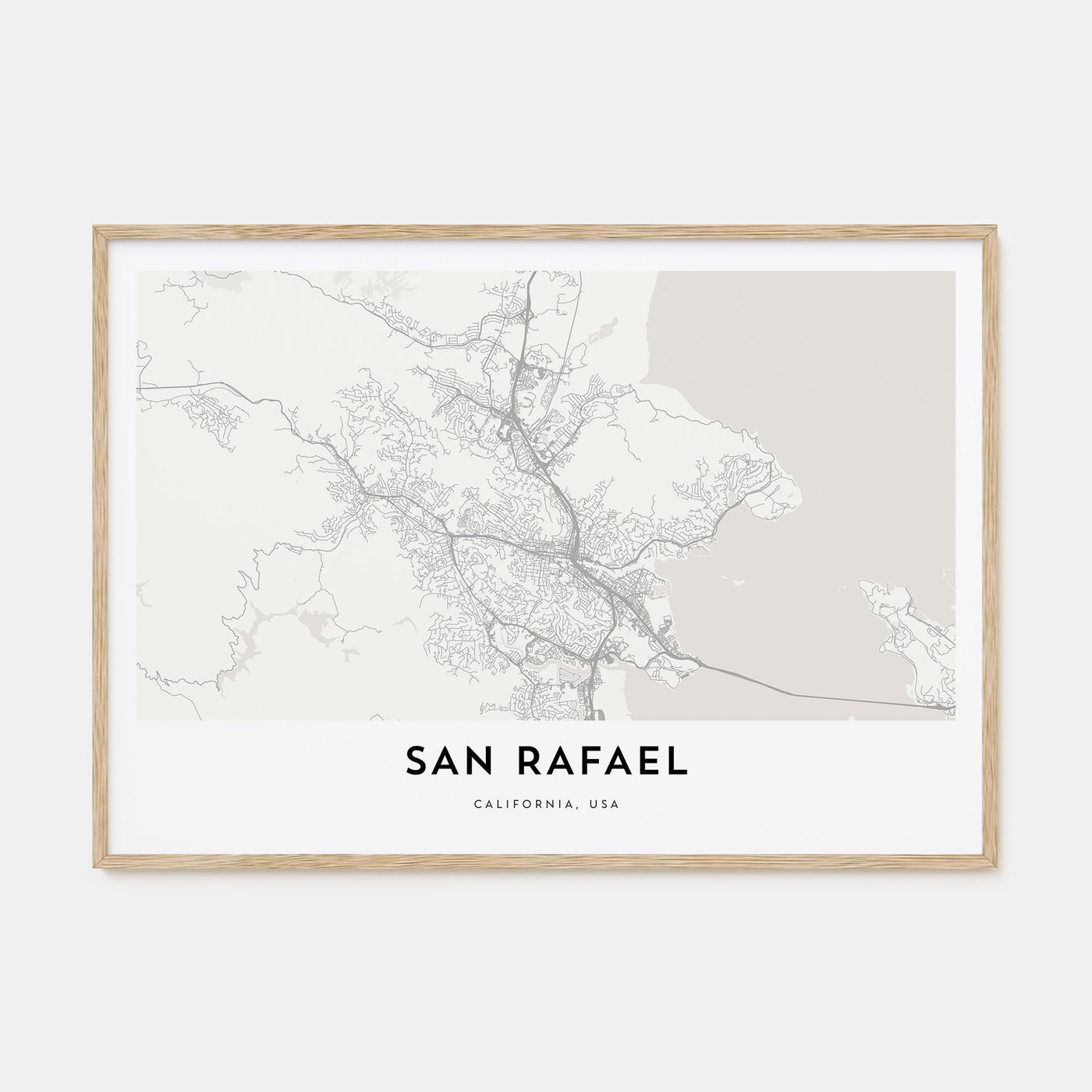 San Rafael Map Landscape Poster