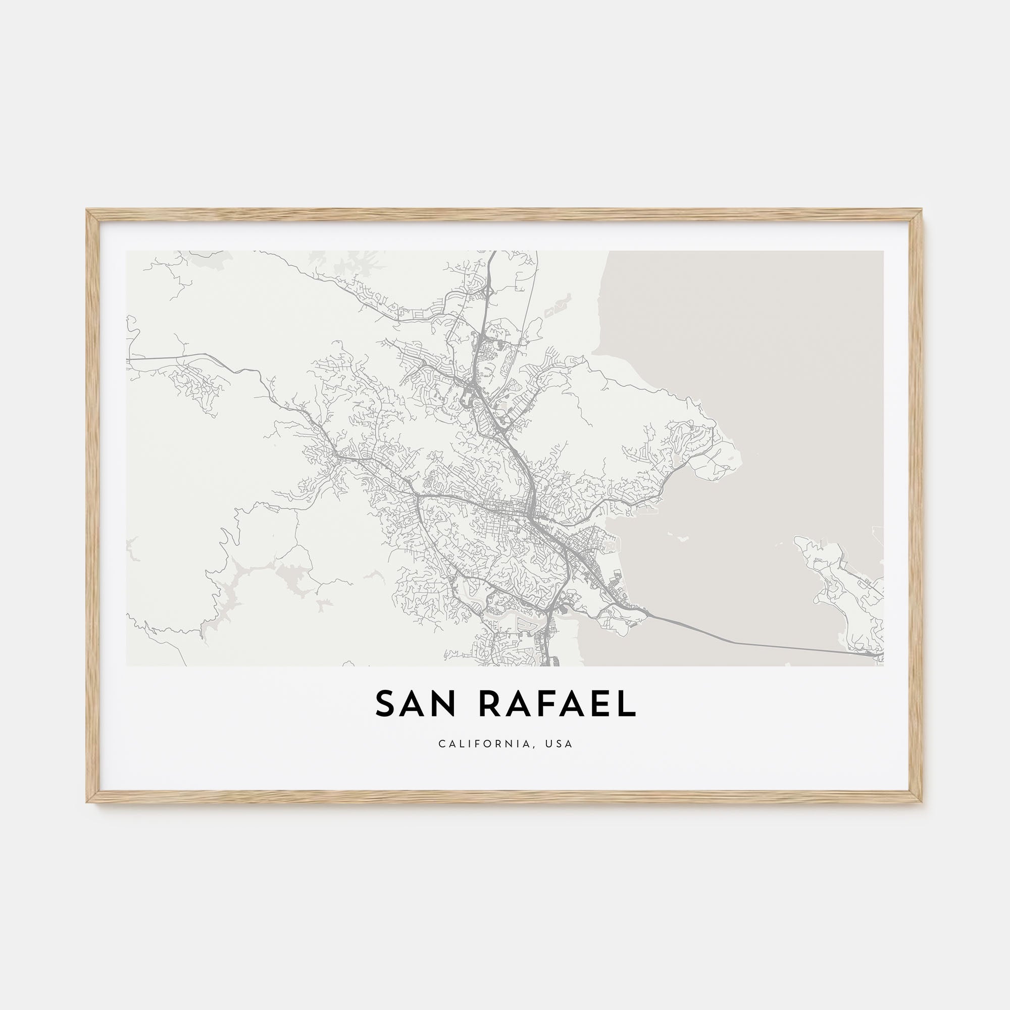 San Rafael Map Landscape Poster