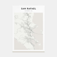 San Rafael Map Portrait Poster