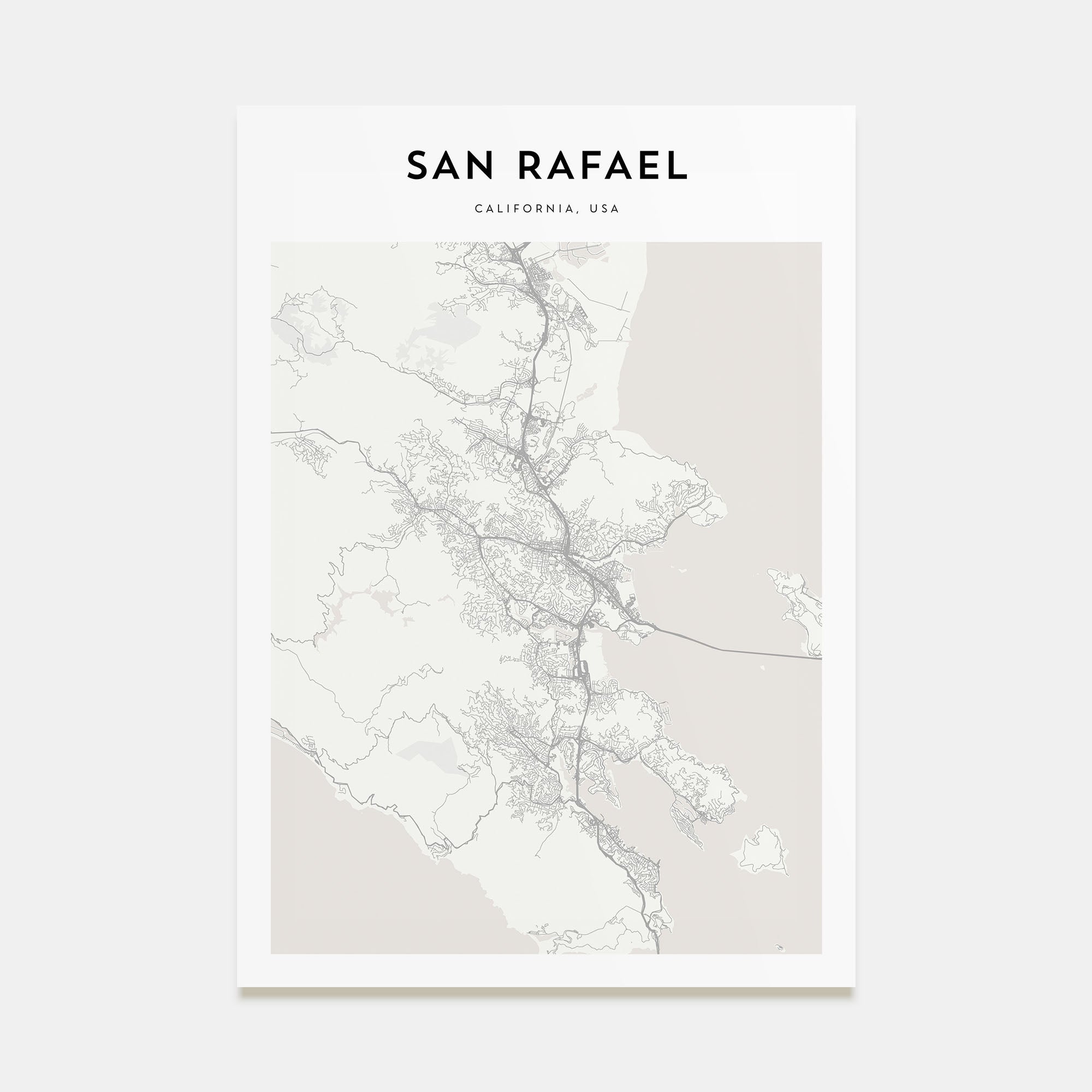 San Rafael Map Portrait Poster