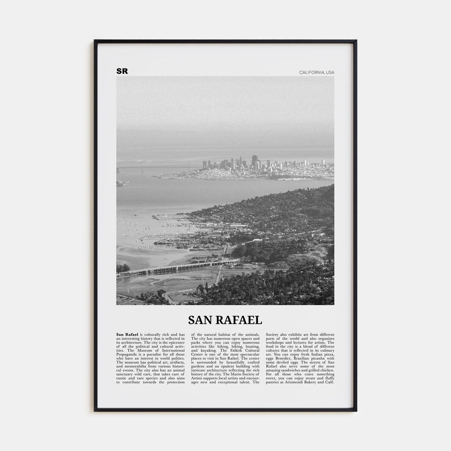San Rafael Travel B&W Poster